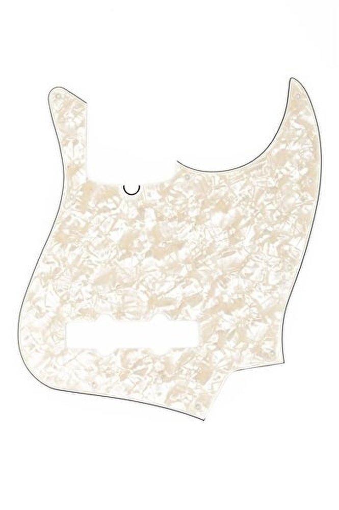 Fender Pickguard Jazz Bass 10 Hole 4-Ply White Pearl