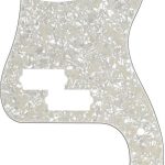 Fender Pickguard Precision Bass 13 Hole 4-Ply White Moto