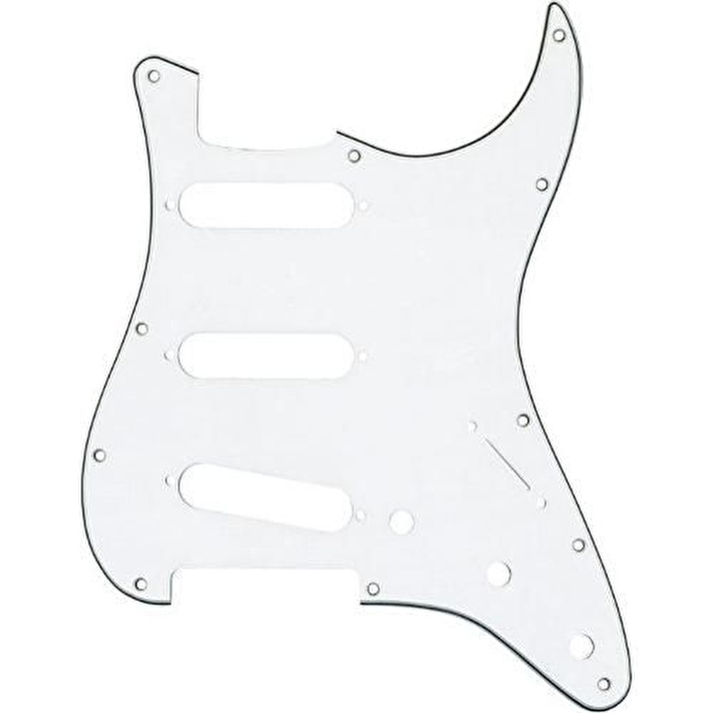 Fender Pickguard Strat 11 Hole S/S/S Configuration 3-Ply W/B/W