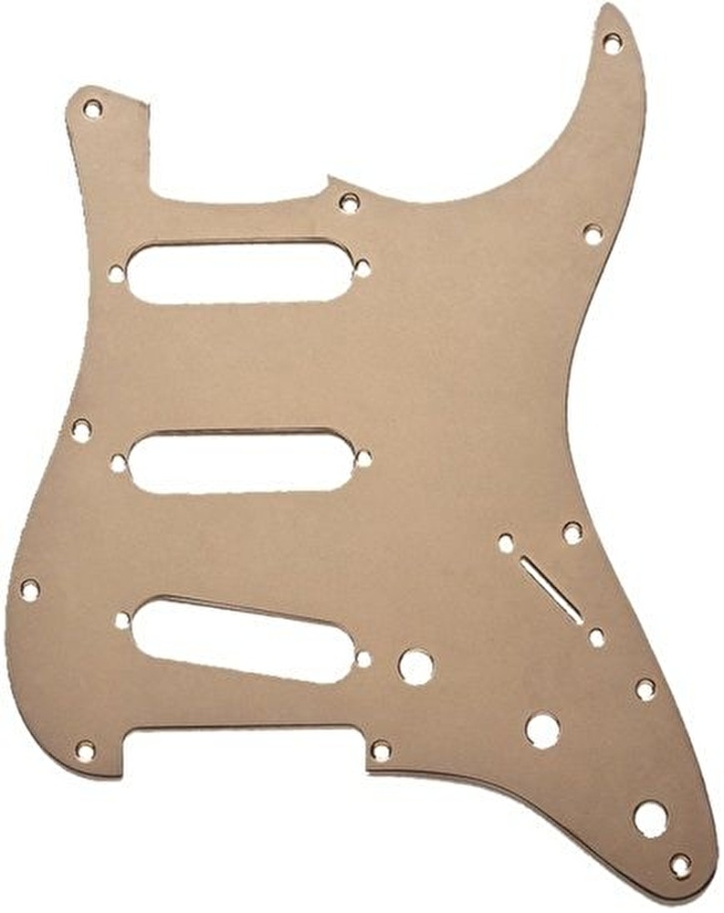 Fender Pickguard Strat 11 Hole S/S/S Configuration 1-Ply Gold Anodized