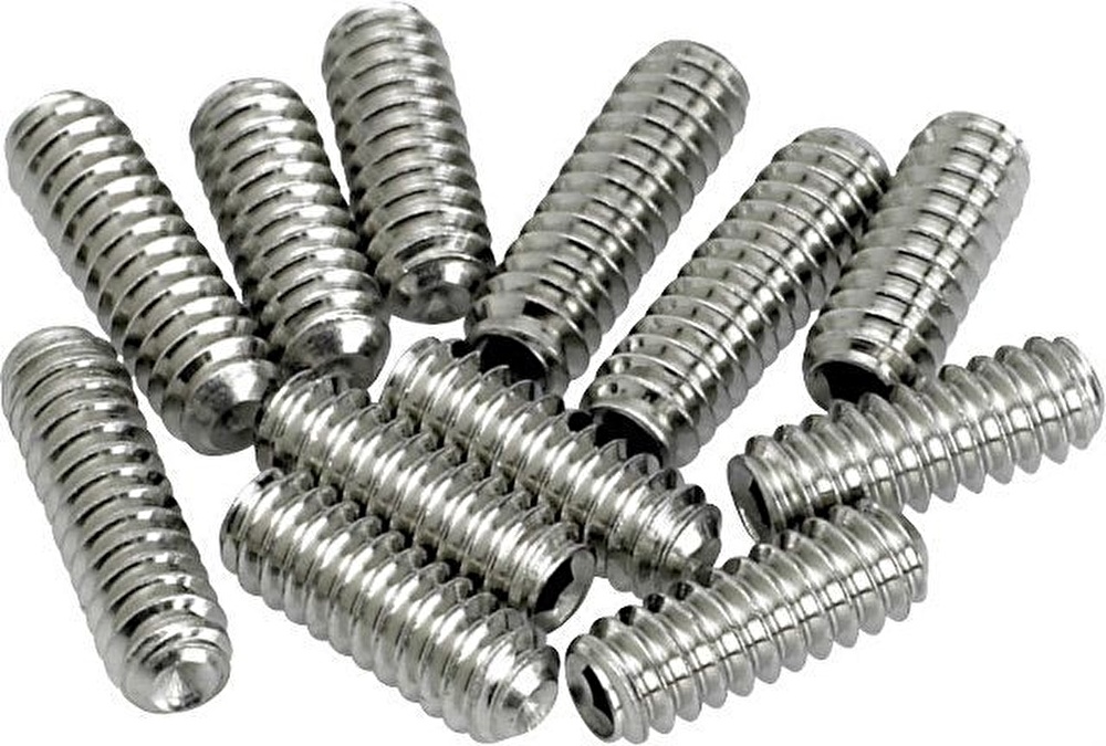Fender Saddle Height Adjust Screws American Vintage Series Guitars Nickel (12) Mounting Hardware – Screws- Sets
