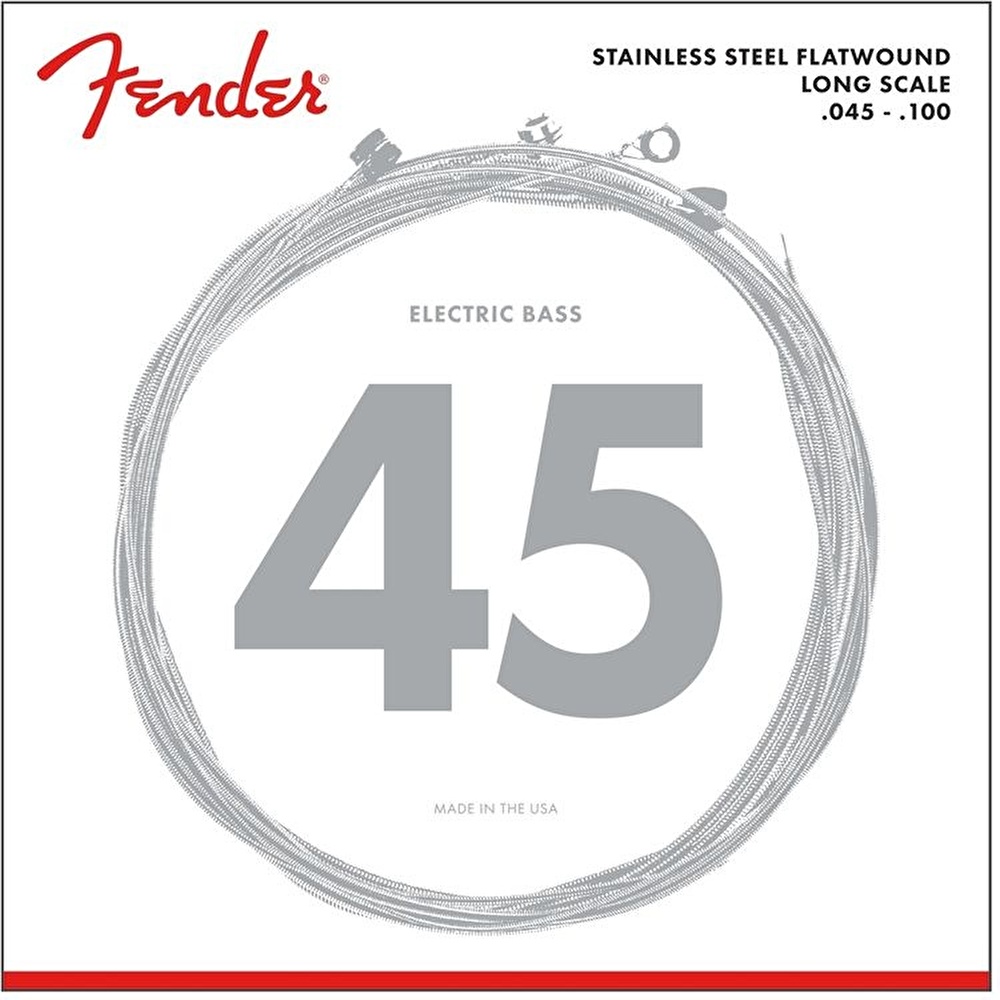 Fender Stainless 9050 Bass Strings Stainless Steel Flatwound 9050L Gauges .045-.100 String Sets – Bas Gitar Teli