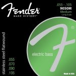 Fender Stainless 9050 Bass Strings Stainless Steel Flatwound 9050M Gauges .055-.105 String Sets - Bas Gitar Teli