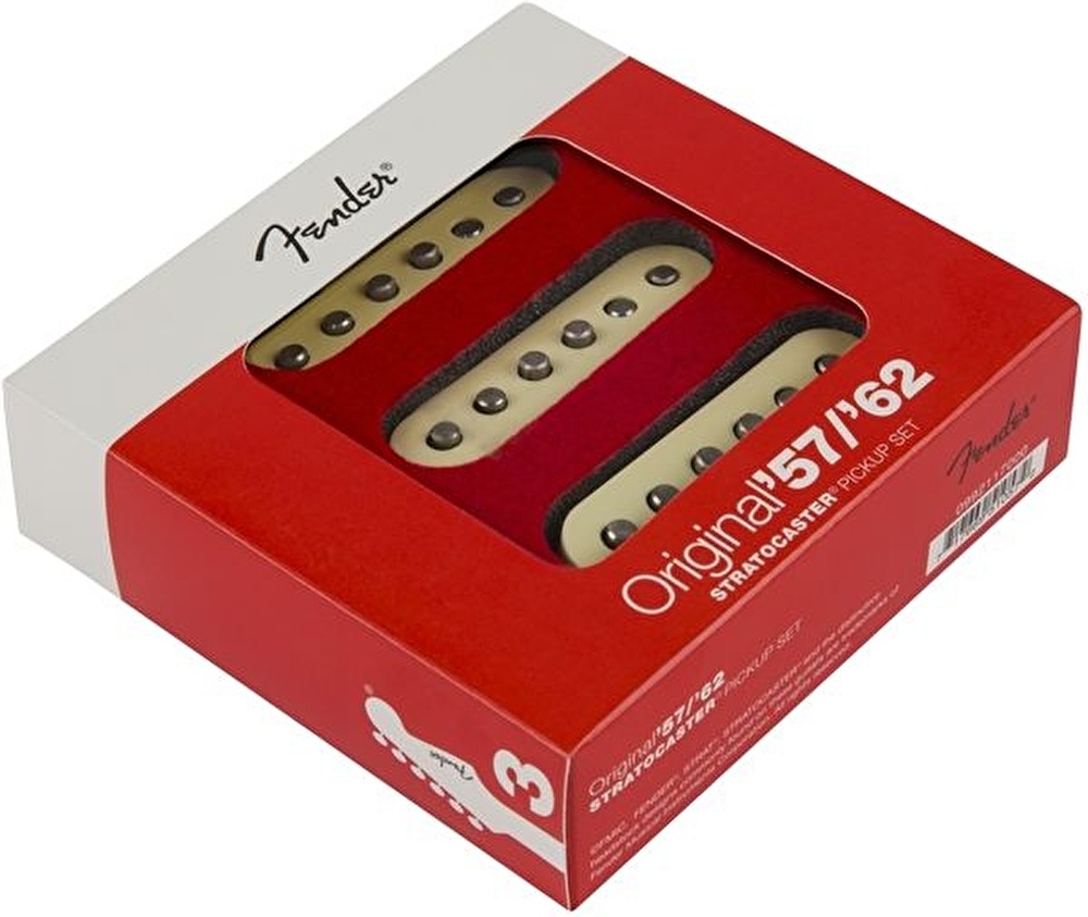 Fender Vintage ’57/’62 Stratocaster Pickups Aged White Set of 3 Manyetik Seti