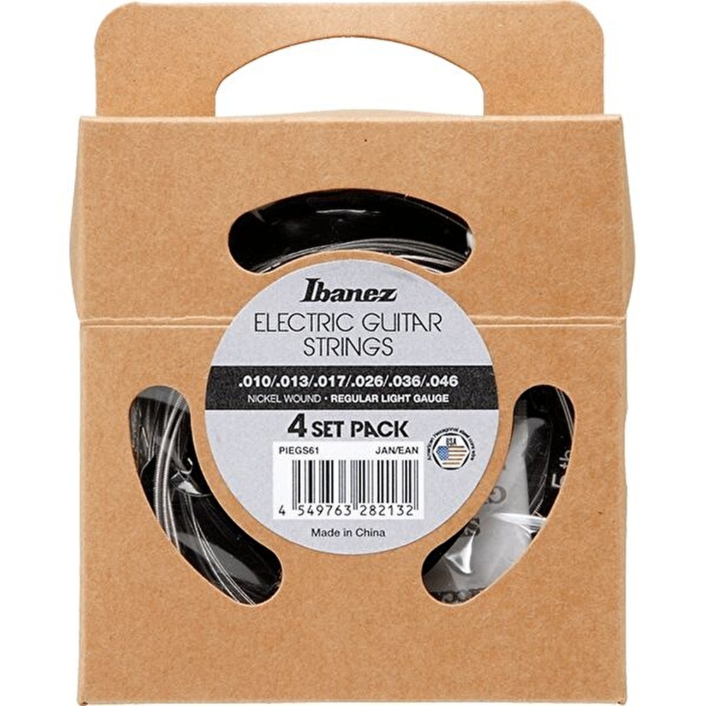 IBANEZ PIEGS61 – 10-46 Regular Light Elektro Gitar Tel Seti (4’lü Paket)