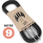 Erga Müzik Gitar Düz Jack Kablosu 9M – Elektro Akustik Bas Bağlama Keman Kemençe Amfi & Mixer Uyumlu Jack Kablosu…