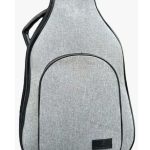 KLASİK GİTAR ÇANTASI-KILIFI-KALIN-GİGBAG-GRİ-SİYAH FİTİL-KETEN-SU GEÇİRMEZ-GTRGRİBLACK001