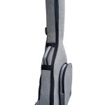KLASİK GİTAR ÇANTASI-KILIFI-KALIN-GİGBAG-GRİ-SİYAH FİTİL-KETEN-SU GEÇİRMEZ-GTRGRİBLACK001