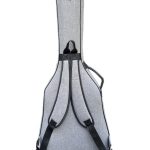 KLASİK GİTAR ÇANTASI-KILIFI-KALIN-GİGBAG-GRİ-SİYAH FİTİL-KETEN-SU GEÇİRMEZ-GTRGRİBLACK001