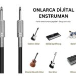 Gitar Jack Kablosu 10M - 32,8ft Elektro Akustik Bas Bağlama Keman Kemençe Amfi & Mixer Uyumlu Jack Kablosu