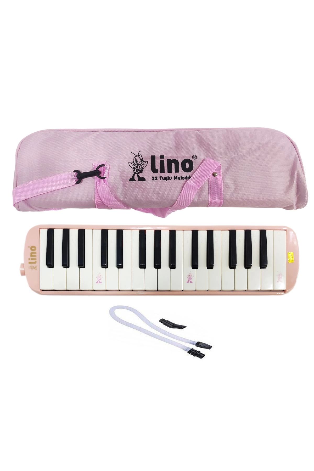 Melodika 32 Tuşlu Bez Çantalı Pastel Pembe Melodika