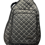 SİYAH PROFESYONEL GİGBAG KLASİK GİTAR KILIFI-ÇANTASI-BEYAZ KAPİTONELİ SUNİ DERİ