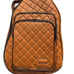 KAHVERENGİ PROFESYONEL GİGBAG KLASİK GİTAR KILIFI-ÇANTASI-KAHVERENGİ KAPİTONELİ SUNİ DERİ