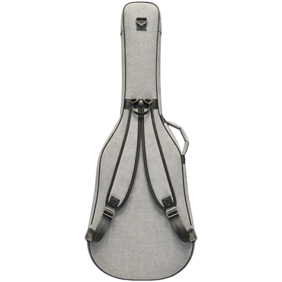 Keten Gri Akustik Gitar Çantası Su Geçirmez Pedli–Sap Sabitleyici Cırtlı Gigbag