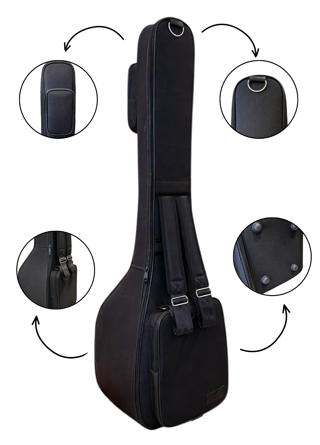 Soft Case Uzun Sap Bağlama Saz Kılıfı