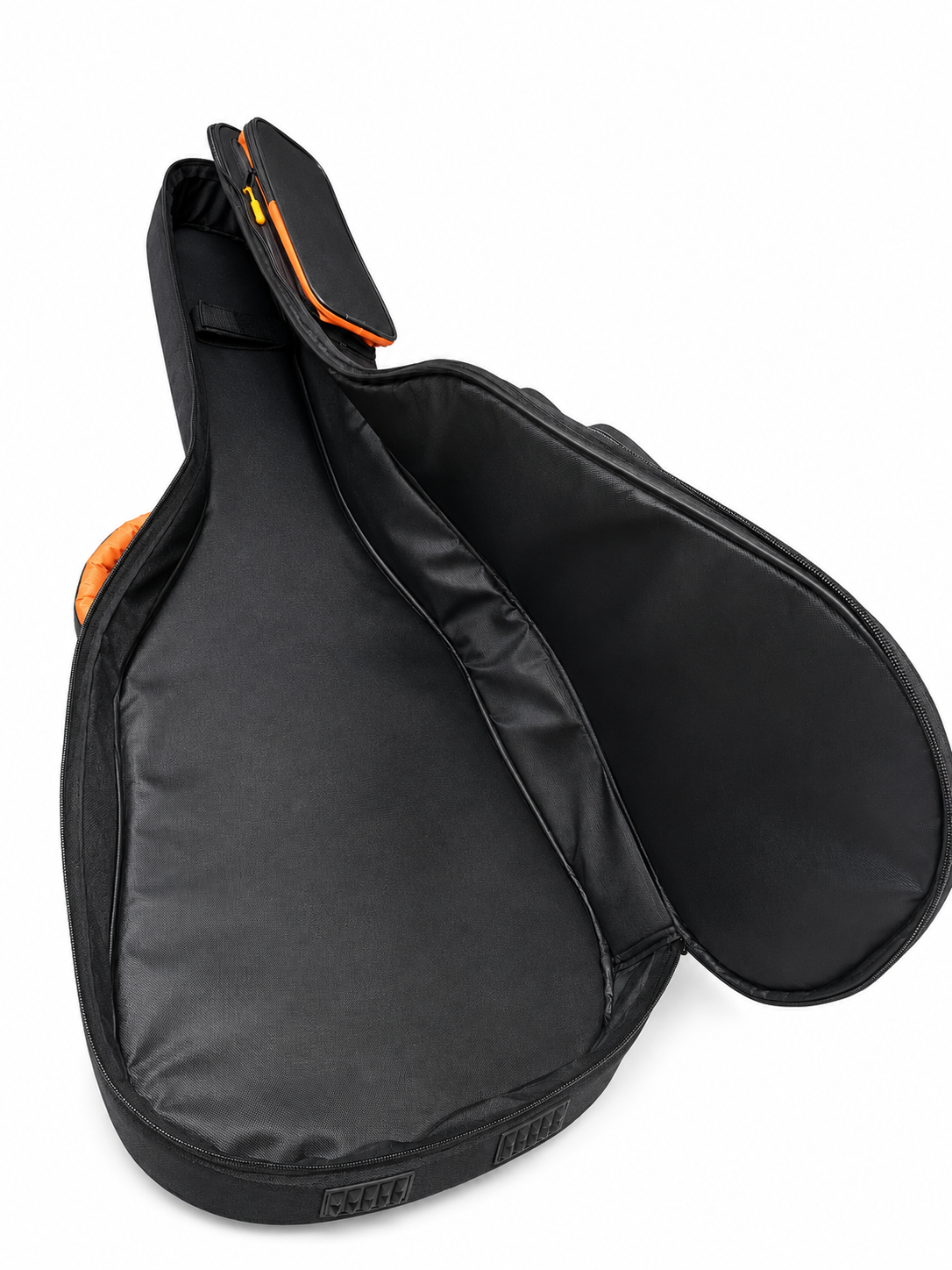 PROFESYONEL GİGBAG KALIN KLASİK GİTAR KILIFI-ÇANTASI - SİYAH - TURUNCU1900 DENYE LÜX KUMAŞ - %100 SU GEÇİRMEZ