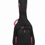 PROFESYONEL GİGBAG KALIN AKUSTİK GİTAR KILIFI-ÇANTASI - SİYAH - PEMBE 1900 DENYE LÜX KUMAŞ - %100 SU GEÇİRMEZ