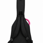 PROFESYONEL GİGBAG KALIN AKUSTİK GİTAR KILIFI-ÇANTASI - SİYAH - PEMBE 1900 DENYE LÜX KUMAŞ - %100 SU GEÇİRMEZ